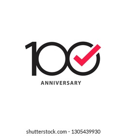 100 Year Anniversary Vector Template Design Illustration