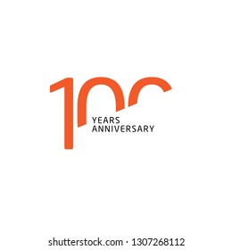 100 Year Anniversary Vector Template Design Illustration