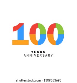 100 Year Anniversary Vector Template Design Illustration.
