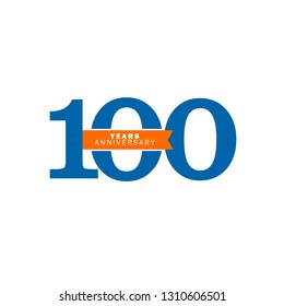 100 Year Anniversary Vector Template Design Illustration.