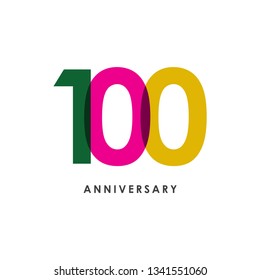 100 Year Anniversary Vector Template Design Illustration