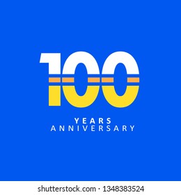 100 Year Anniversary Vector Template Design Illustration, with flat design.