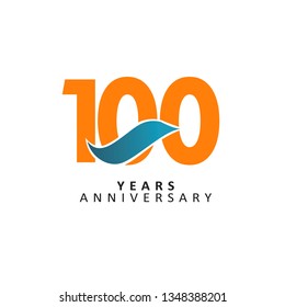 100 Year Anniversary Vector Template Design Illustration, with flat design.