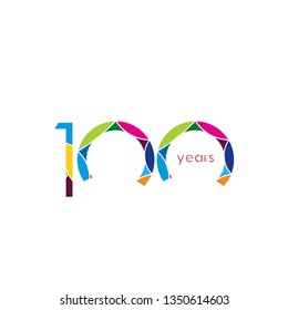 100 Year Anniversary Vector Template Design Illustration