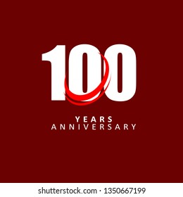 100 Year Anniversary Vector Template Design Illustration.