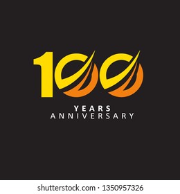 100 Year Anniversary Vector Template Design Illustration, with flat design.