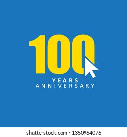 100 Year Anniversary Vector Template Design Illustration, with flat design.