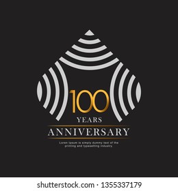 100 Year Anniversary Vector Template Design Illustration, with flat design.