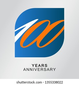 100 Year Anniversary Vector Template Design Illustration, with flat design.