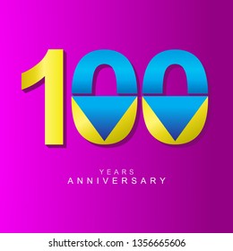 100 Year Anniversary Vector Template Design Illustration