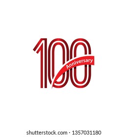 100 Year Anniversary Vector Template Design Illustration