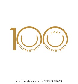 100 Year Anniversary Vector Template Design Illustration