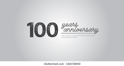 100 Year Anniversary Vector Template Design Illustration, with flat design.