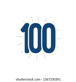 100 Year Anniversary Vector Template Design Illustration