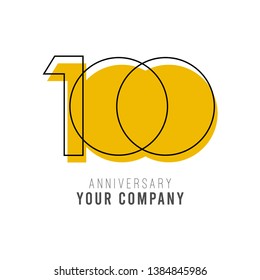 100 Year Anniversary Vector Template Design Illustration