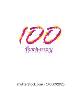 100 Year Anniversary Vector Template Design Illustration