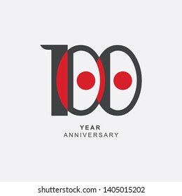 100 Year Anniversary Vector Template Design Illustration
