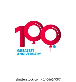 Plantilla vectorial de 100 años. Diseño para su celebración. Diseño para publicidad, afiche, banner o impresión.