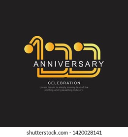 100 Year Anniversary Vector Template Design Illustration.