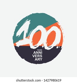 100 Year Anniversary Vector Template Design Illustration.