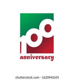 100 Year Anniversary Vector Template Design Illustration