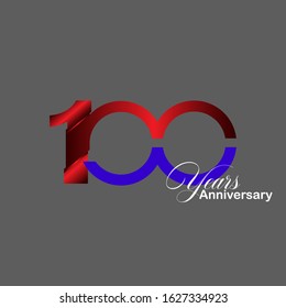 100 Year Anniversary Vector Template Design Illustration