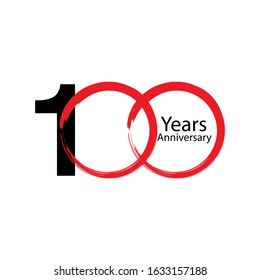 100 Year Anniversary Vector Template Design Illustration