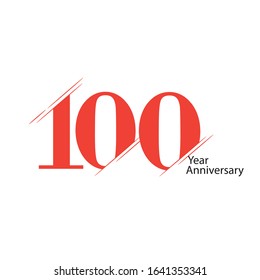 100 Year Anniversary Vector Template Design Illustration