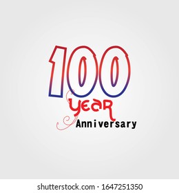 100 Year Anniversary Vector Template Design Illustration