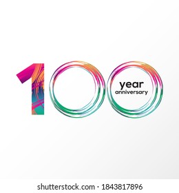 100 Year Anniversary Vector Template Design Illustration