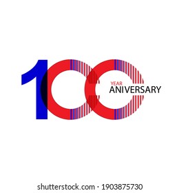 Ilustración de diseño de plantillas de vectores de 100 años