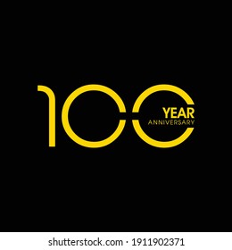 100 Year Anniversary Vector Template Design Illustration, Template Icons, Year Icons Vector