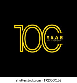 100 Year Anniversary Vector Template Design Illustration, Template Icons, Year Icons Vect