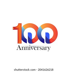 100 Year Anniversary Vector Template Design Illustration
