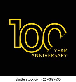 100 Year Anniversary Vector Template Design Illustration, Template Icons, Year Icons Vector
