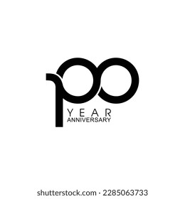 100 Year Anniversary Vector Template Design Illustration, Template Icons, Year Icons Vector
