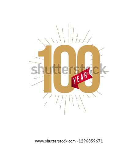100 Year Anniversary Vector Template Design Illustration