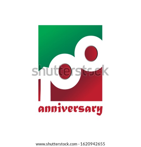 100 Year Anniversary Vector Template Design Illustration