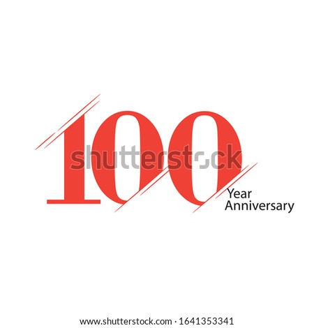 100 Year Anniversary Vector Template Design Illustration