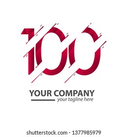 100 Year Anniversary Your Company Vector Template Design Illustration