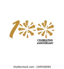 100 Year Celebrating Anniversary Vector Template Design Illustration