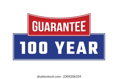 Vector de sello de garantía de 100 años
