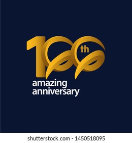 100 Years Amazing Anniversary Celebration Vector Template Design Illustration