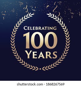 100 Years Anniversary Badge, circle sign. 