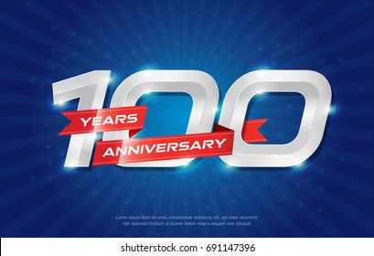 100 years anniversary celebrating numbers vector abstract polygonal silhouette. 100th anniversary concept. vector illustration