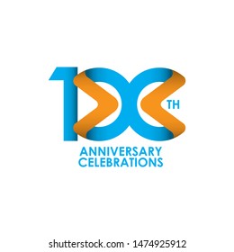 100 Years Anniversary Celebrating Vector Template Design Illustration