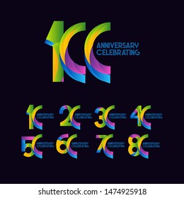 100 Years Anniversary Celebrating Vector Template Design Illustration