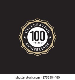 Ilustración de diseño de plantillas de vectores de 100 años de celebración