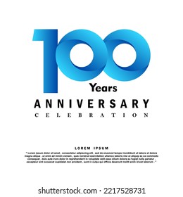 100 years anniversary celebration 3d vector template design illustration