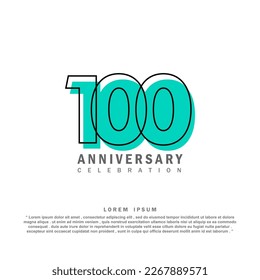 100 Years anniversary celebration 3d vector template design illustration